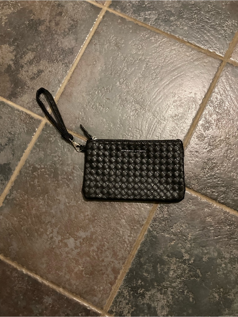 Adrienne Vittadini Black Woven Wristlet
